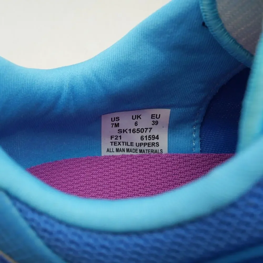 NEW Saucony Kinvara 12 Sneakers Lace Up Running Shoes Blue Pink Big Girl's 7