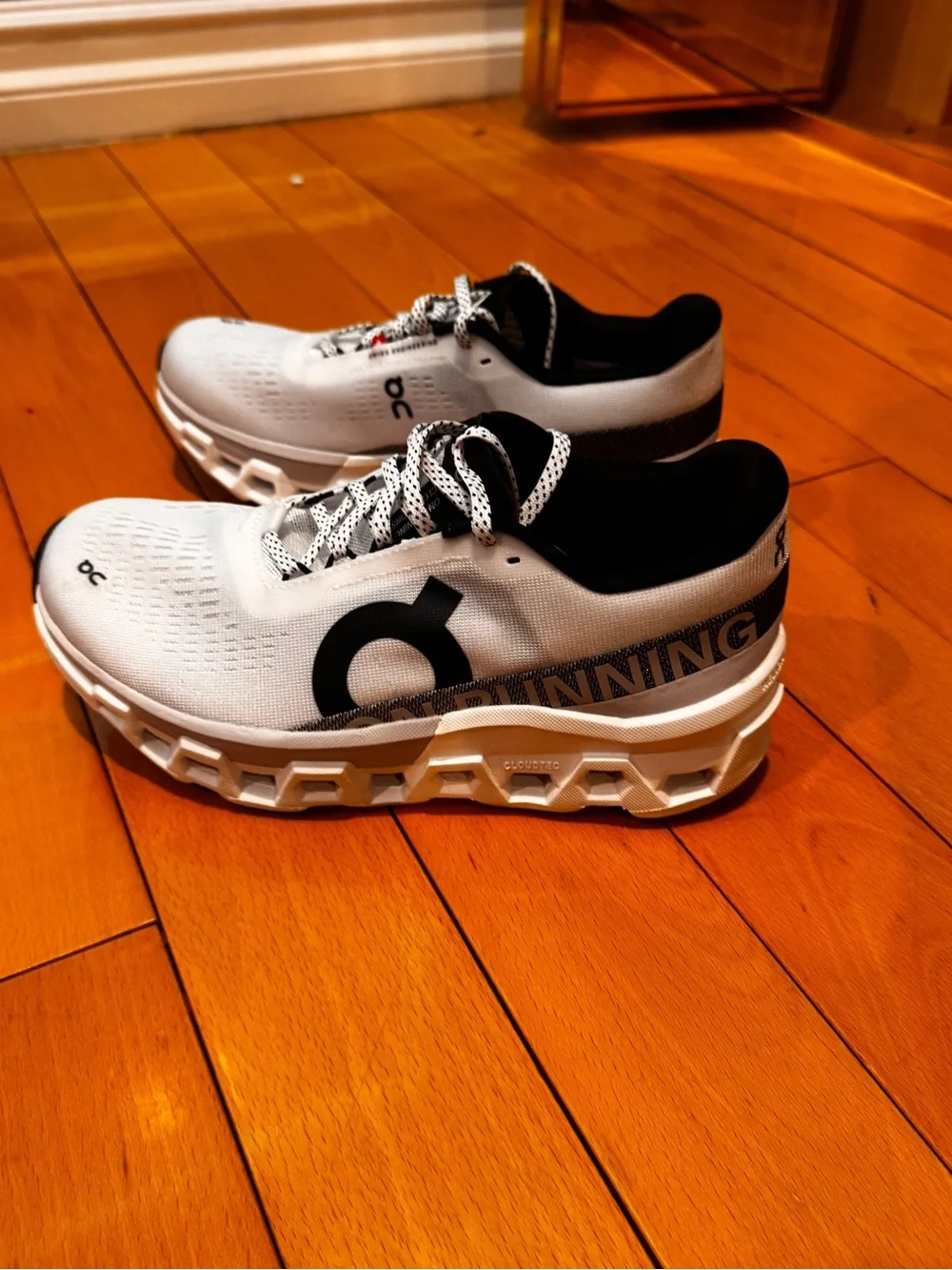 On Running Cloudmonster White/Black Running Shoes