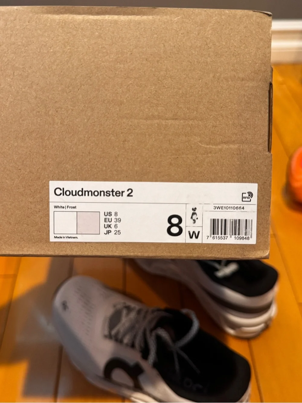 On Running Cloudmonster White/Black Running Shoes