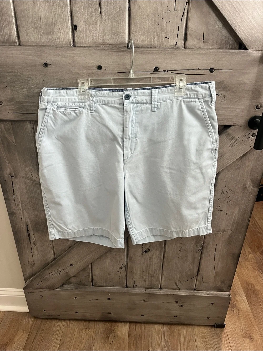 Polo by Ralph Lauren Light Blue Flat-Front Cotton Shorts