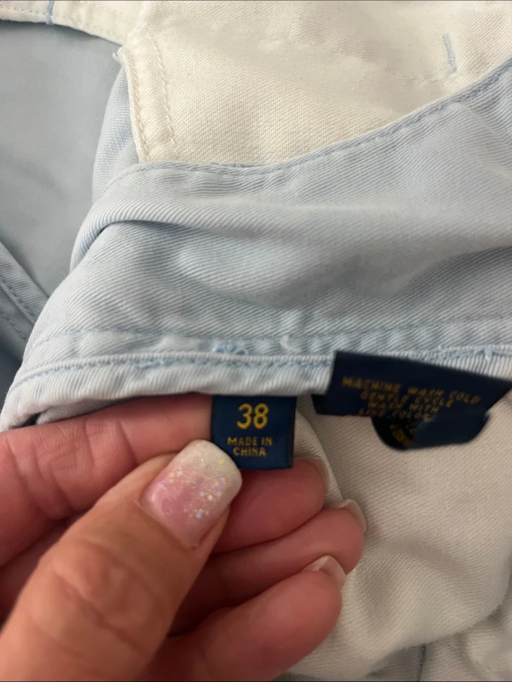 Polo by Ralph Lauren Light Blue Flat-Front Cotton Shorts