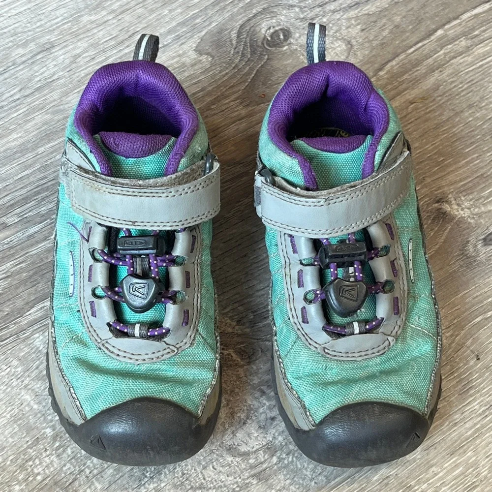Keen Knotch Peak Kids Toddler 9 Teal Purple Hiking Sneakers 1026066