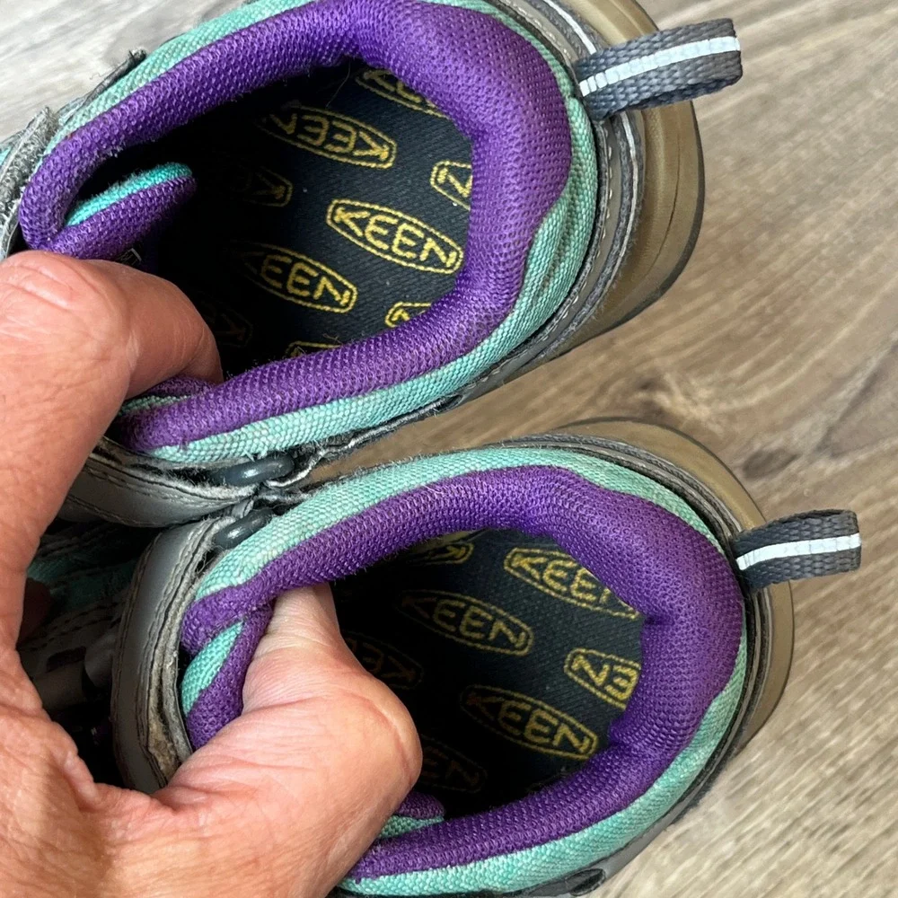 Keen Knotch Peak Kids Toddler 9 Teal Purple Hiking Sneakers 1026066