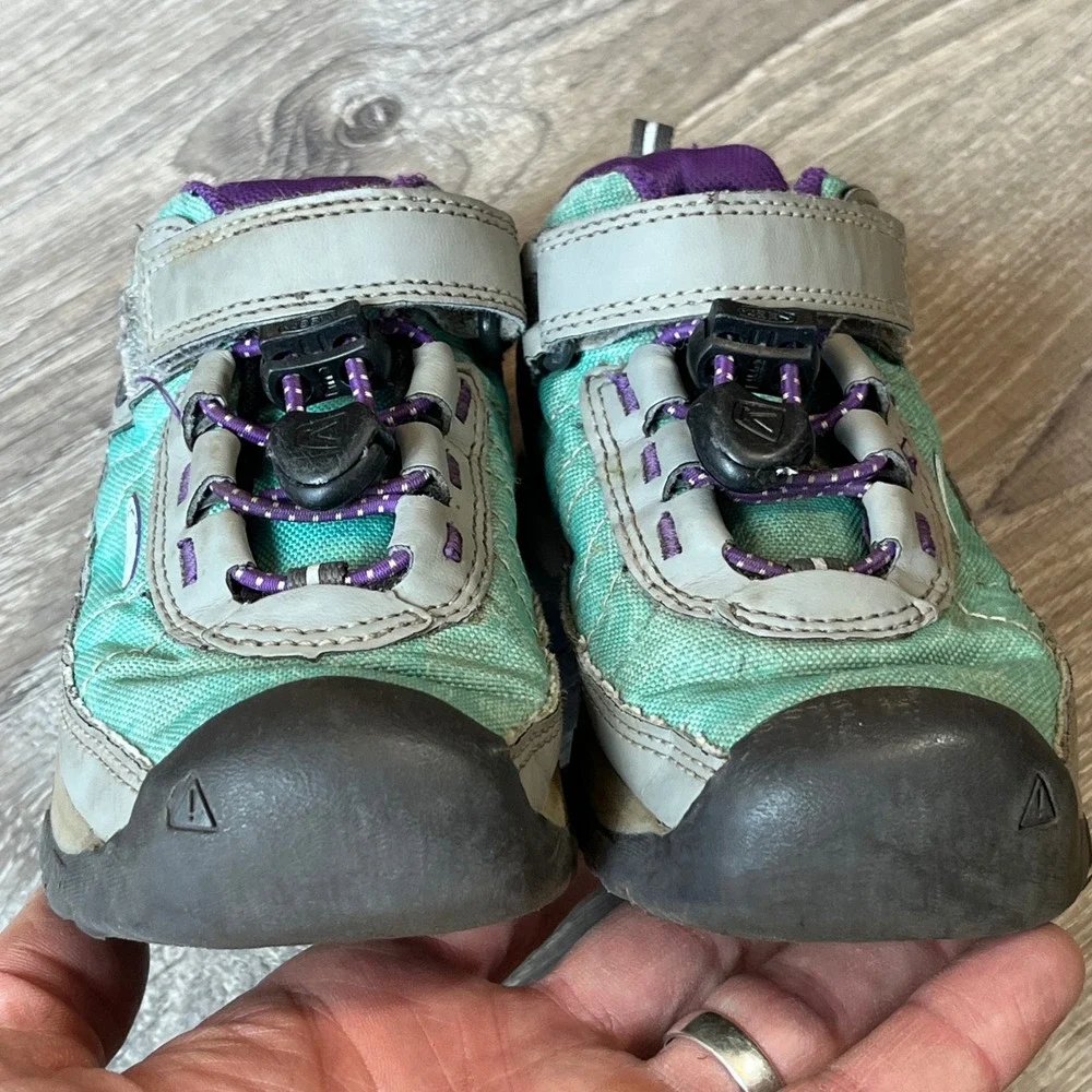 Keen Knotch Peak Kids Toddler 9 Teal Purple Hiking Sneakers 1026066