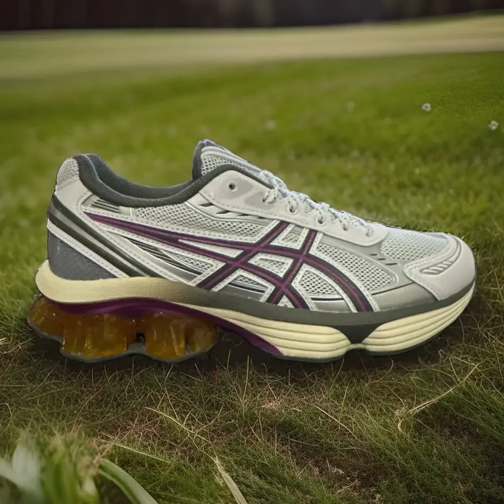 New Women's Size 9 Asics Gel-Kinetic Fluent White Truffle Grey 1203A591-100