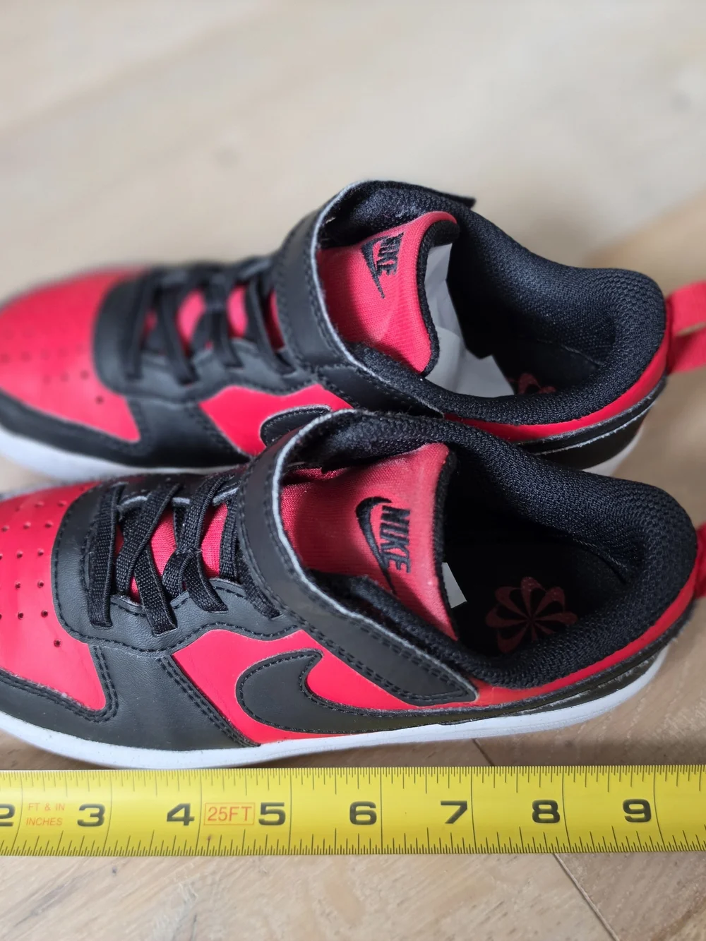Nike Court Borough Low 2 Kids Bred Black/University Red/White Size 1Y