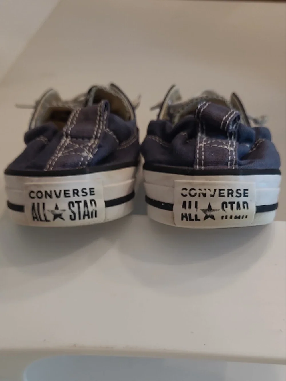 Converse Chuck Taylor All-Star Classic Low Top Lace Up Blue Trim Canvas Sneaker