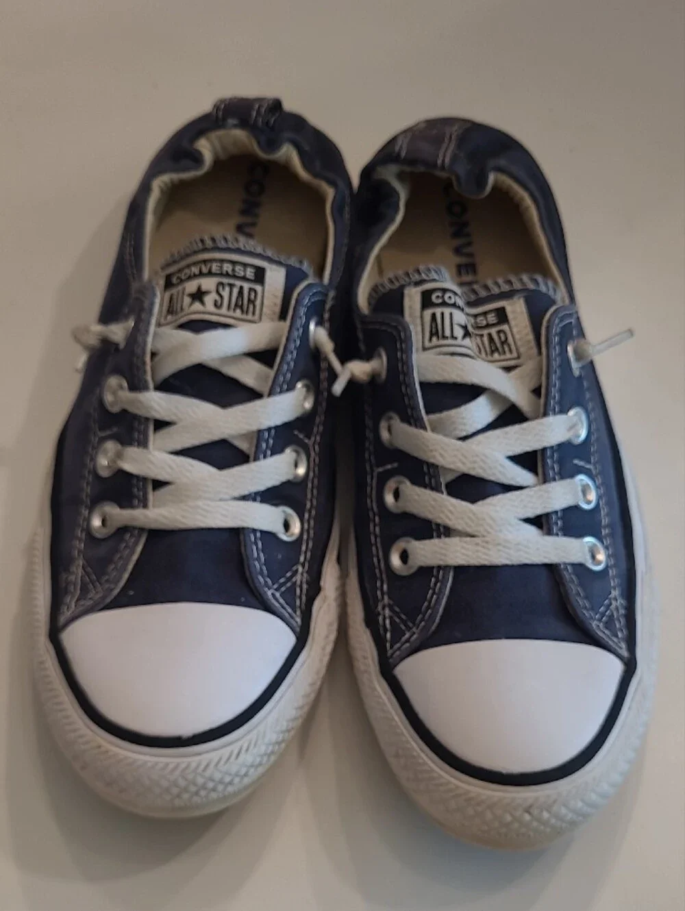 Converse Chuck Taylor All-Star Classic Low Top Lace Up Blue Trim Canvas Sneaker