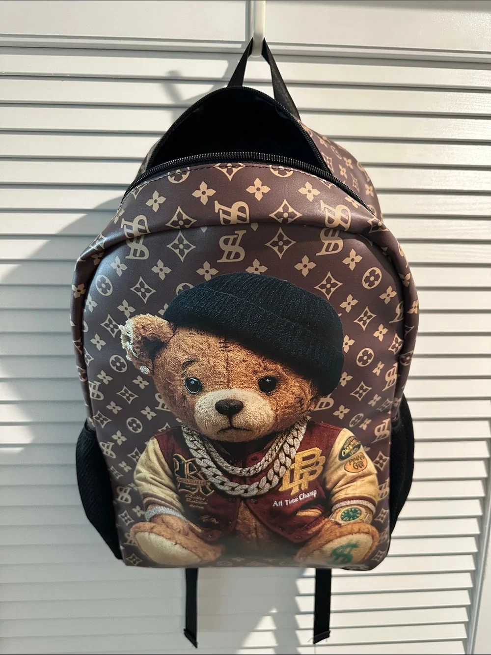 NWT Reason Ex Large All Time Champ Bear Laptop Backpack with Side Mesh Pockets.
