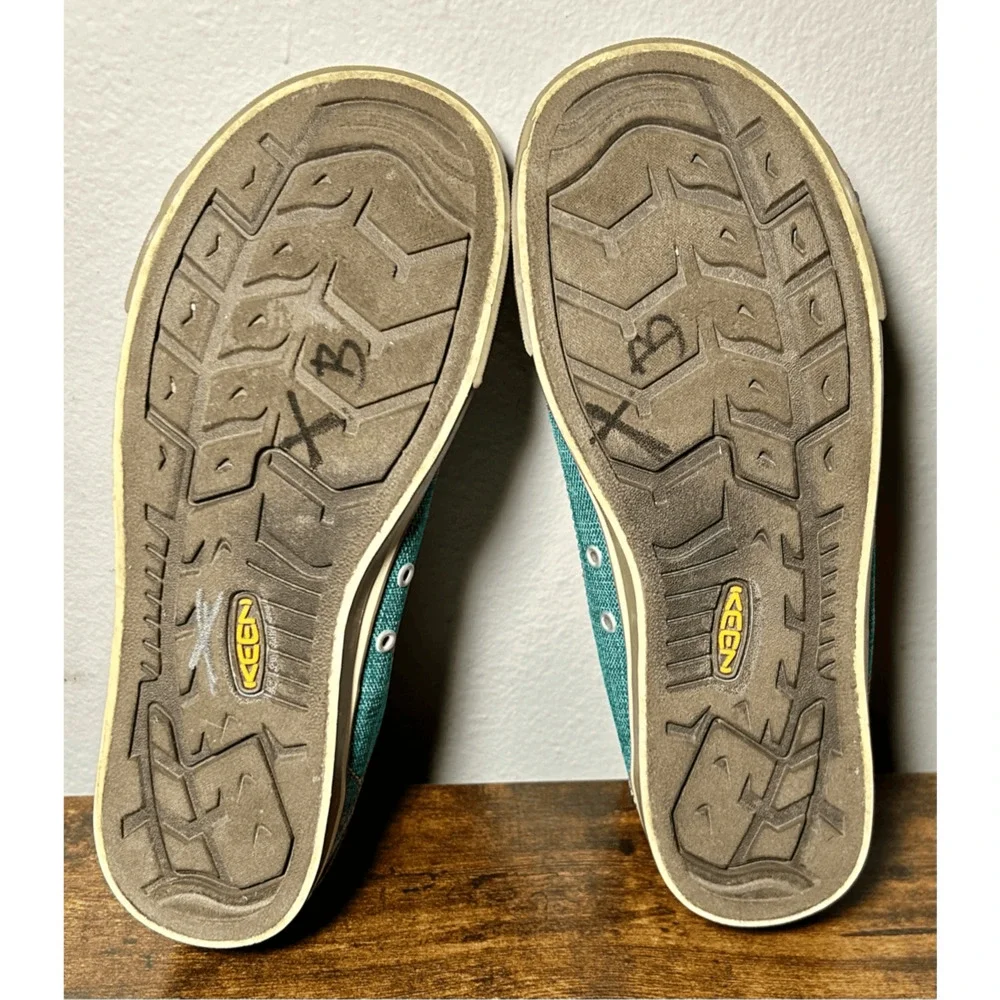 Keen Arcata Kid’s Canvas Lace Up Turquoise Casual Shoes Sz 6 US/ 5 UK