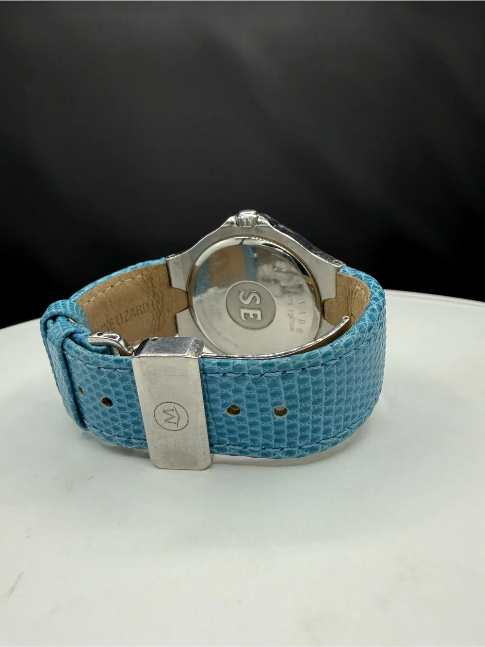 Movado SE Unisex Mother of Pearl Dial Factory Lizard Strap Watch