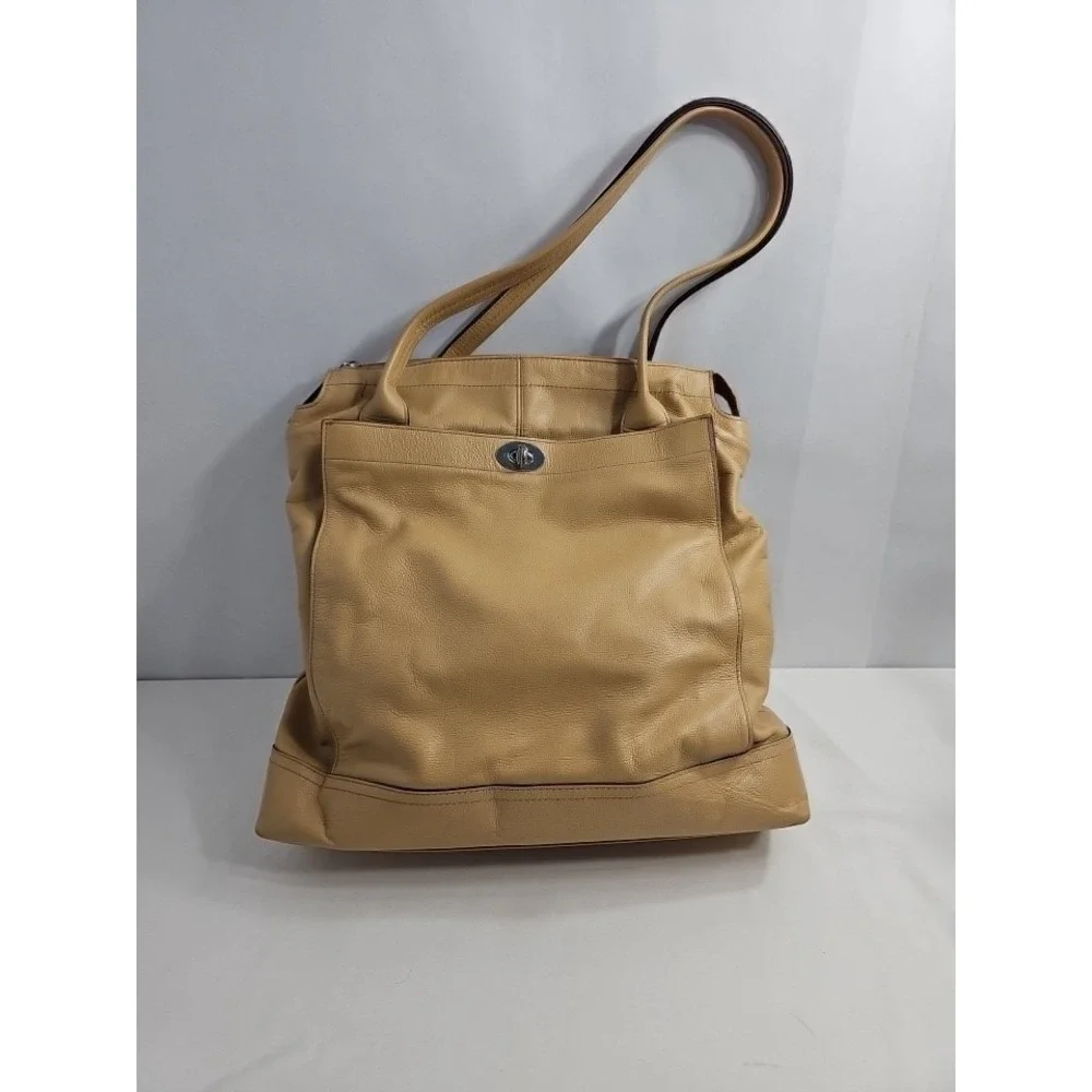 Banana Republic Lexington-Camel/Tan Leather Tote - Shoulder Handbag EUC