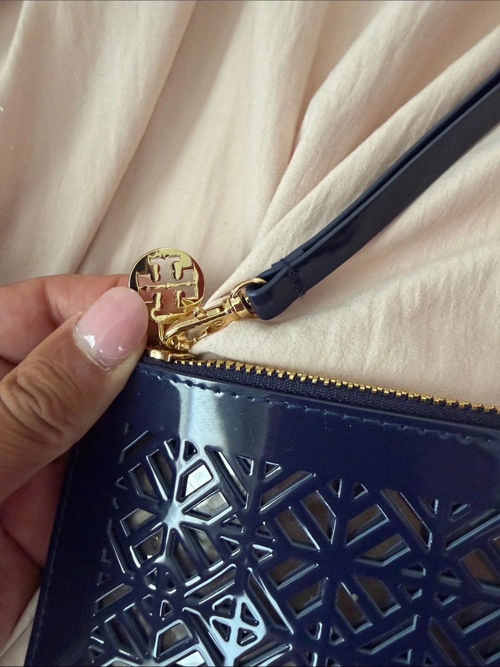 Tory Burch navy open