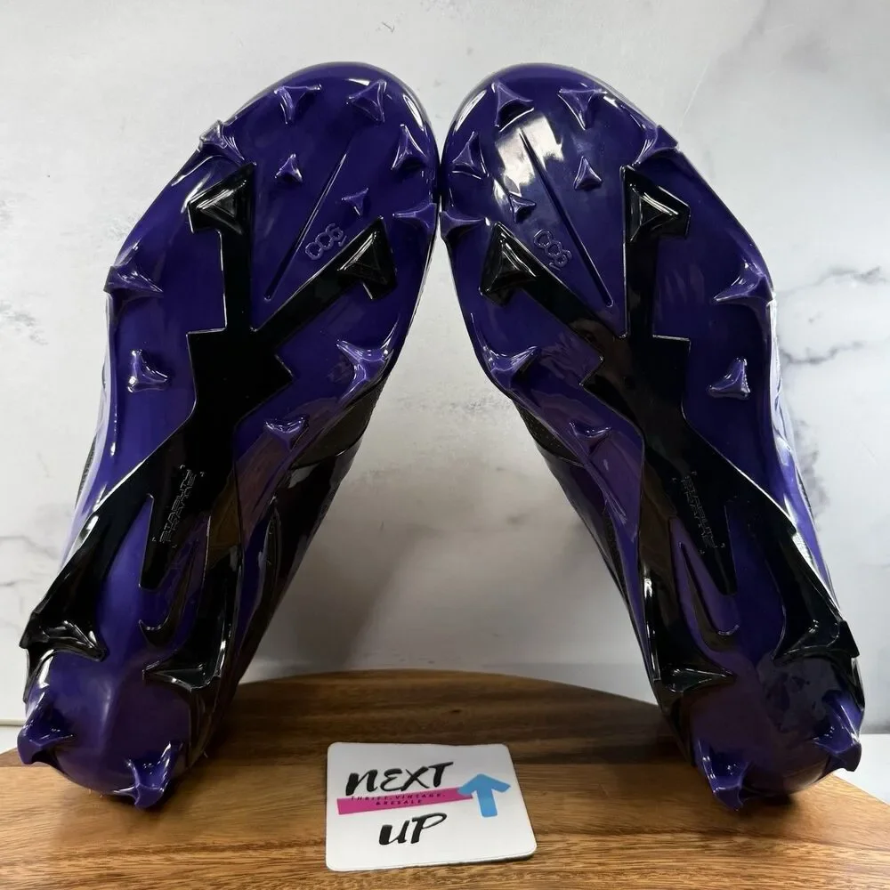 Size 10.5-Nike Alpha Menace 4 Pro Football Cleats Black Purple IB2507-004 RARE