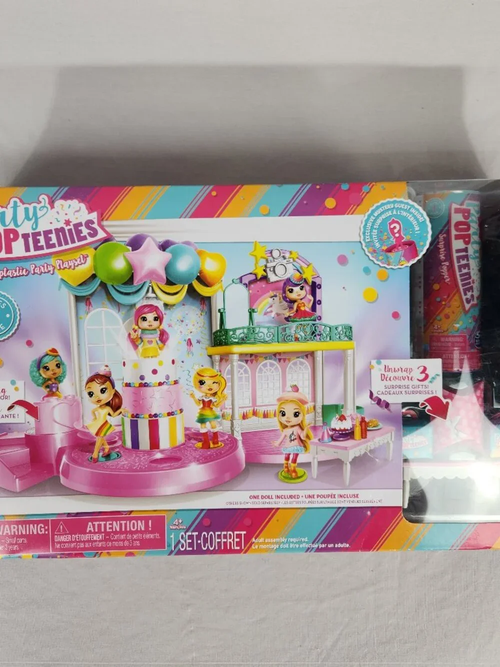 New Party Pop Teenies Surprise Party Playset Series 1 Mystery Gifts Doll