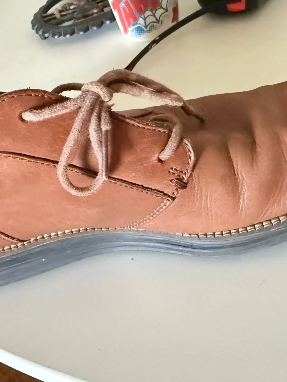 Cole haan Men's Brown Leather Lace-Up Boots