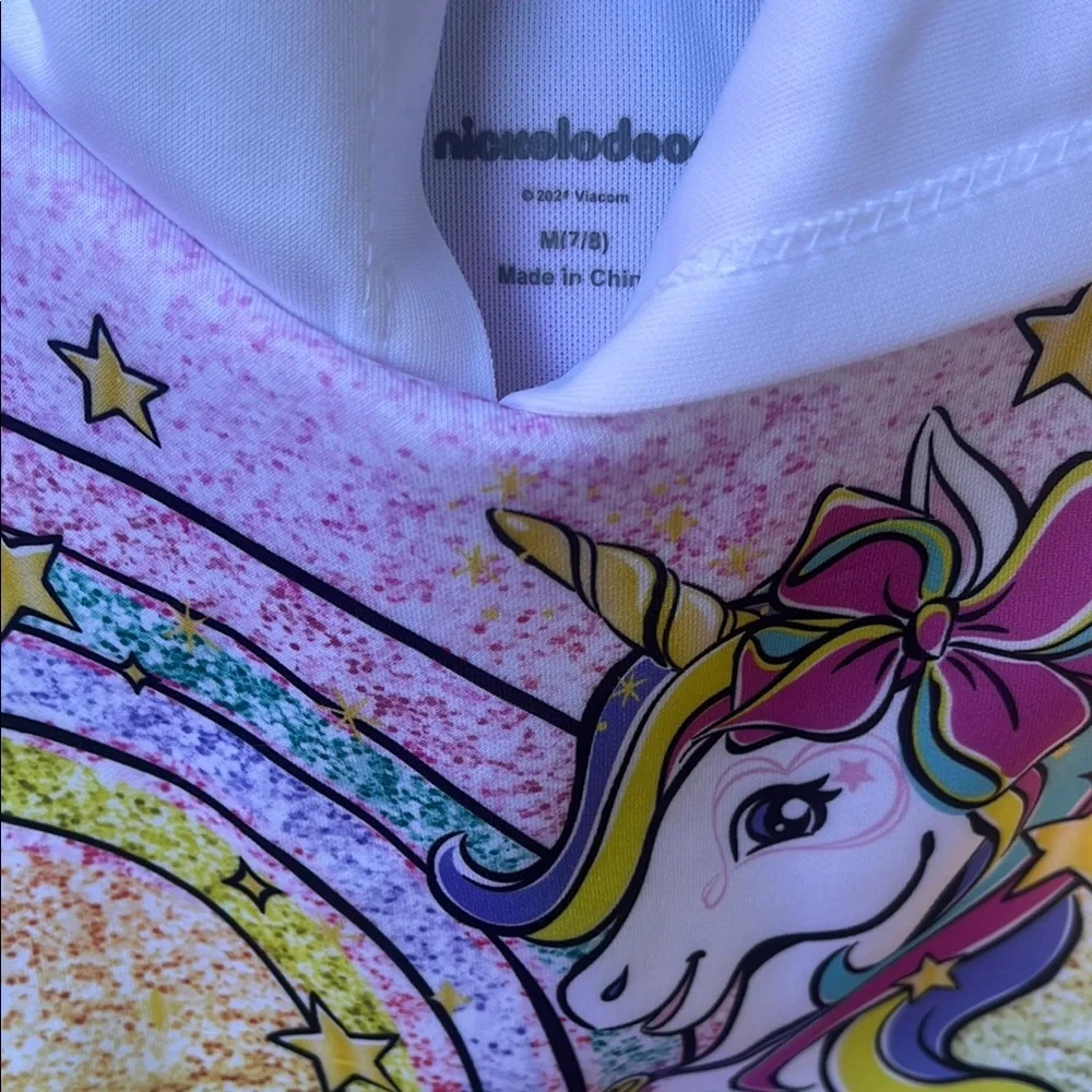 JoJo Siwa Pink and White Flutter Sleeve Sundress