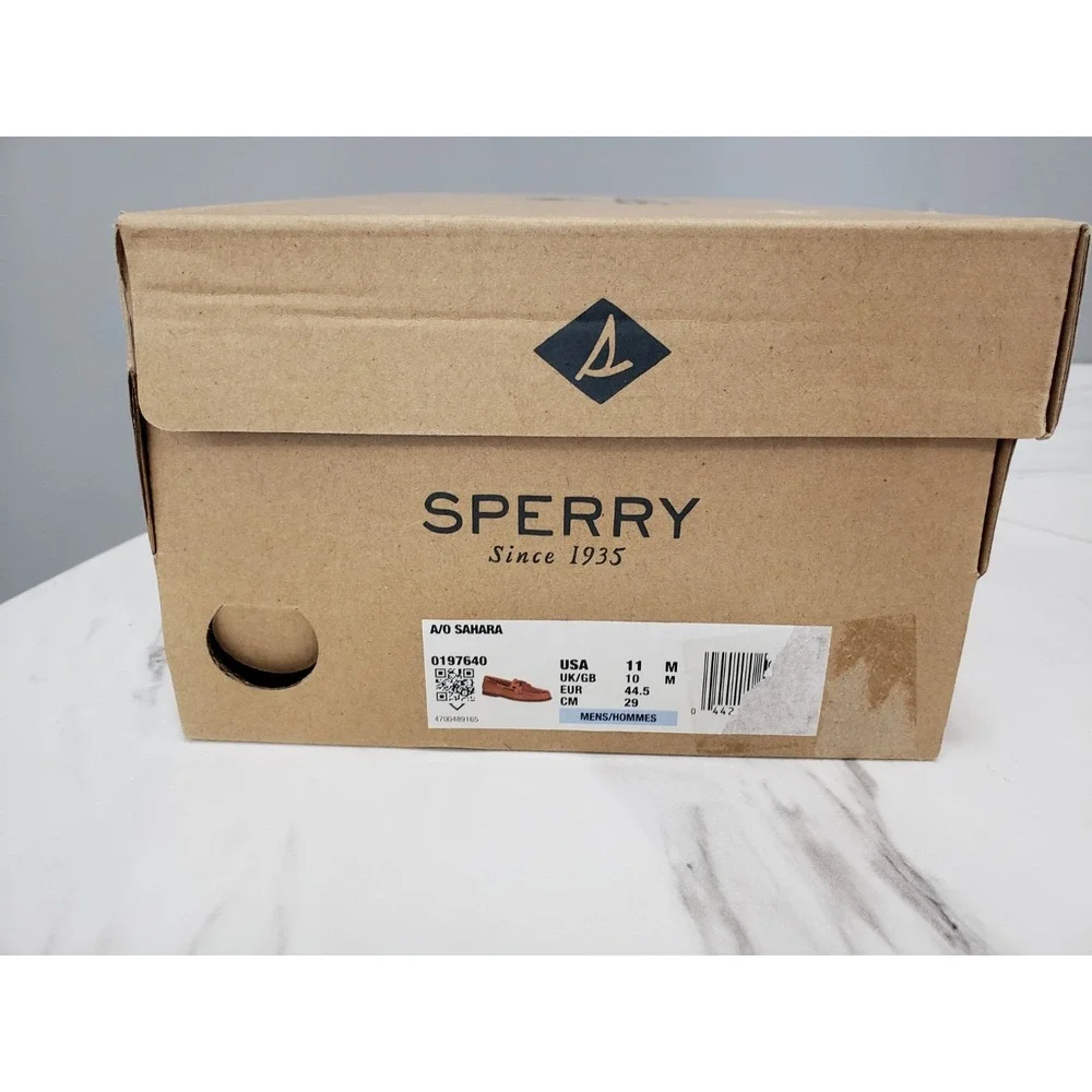 NEW SPERRY Original Boat Shoes Mens 11 MENS 2 Eye Top Sider Sahara Brown EU 44.5