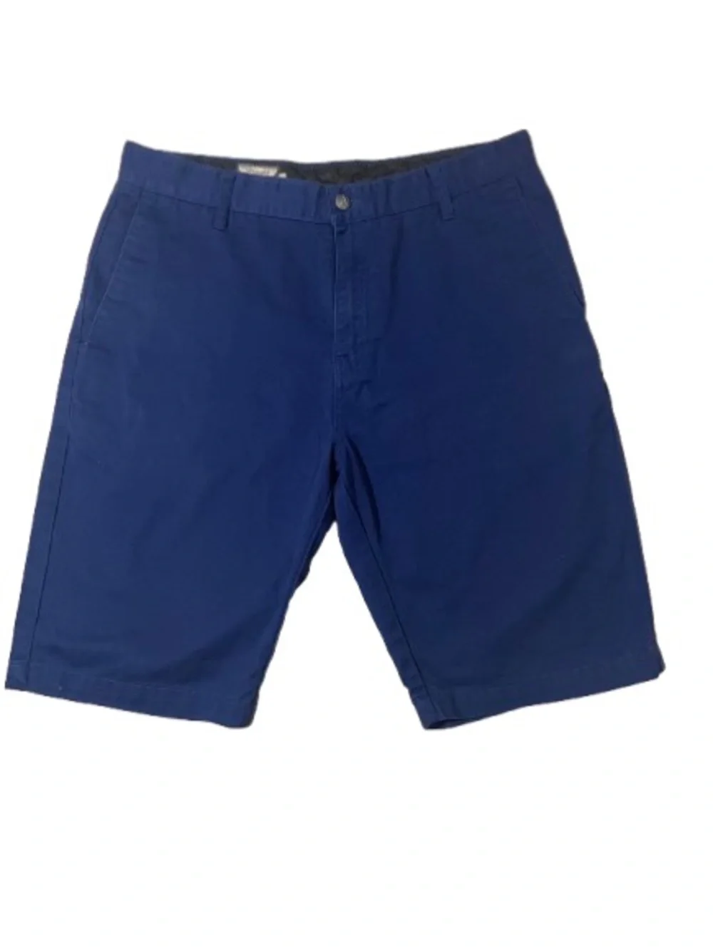 Volcom V-Monty Shorts Men's 32 Navy Blue Flat Front Cotton Blend Casual