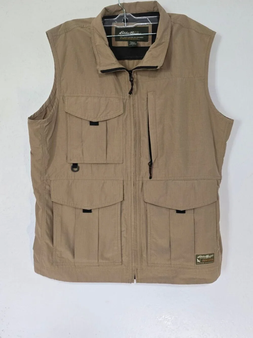 Eddie Bauer men's utility outdoor vest Fishing Camping Hunting sz Large