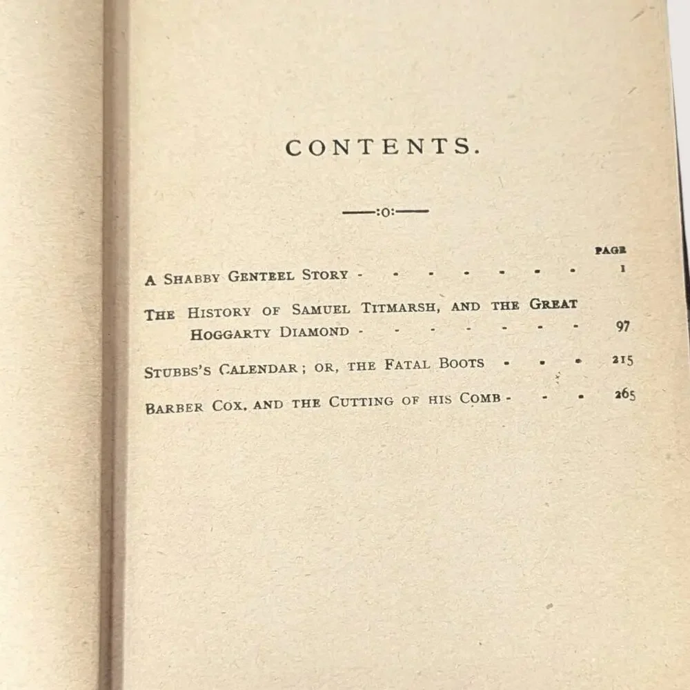 1890s A Shabby Genteel Story William Makepeace Thackeray Hardcover Book