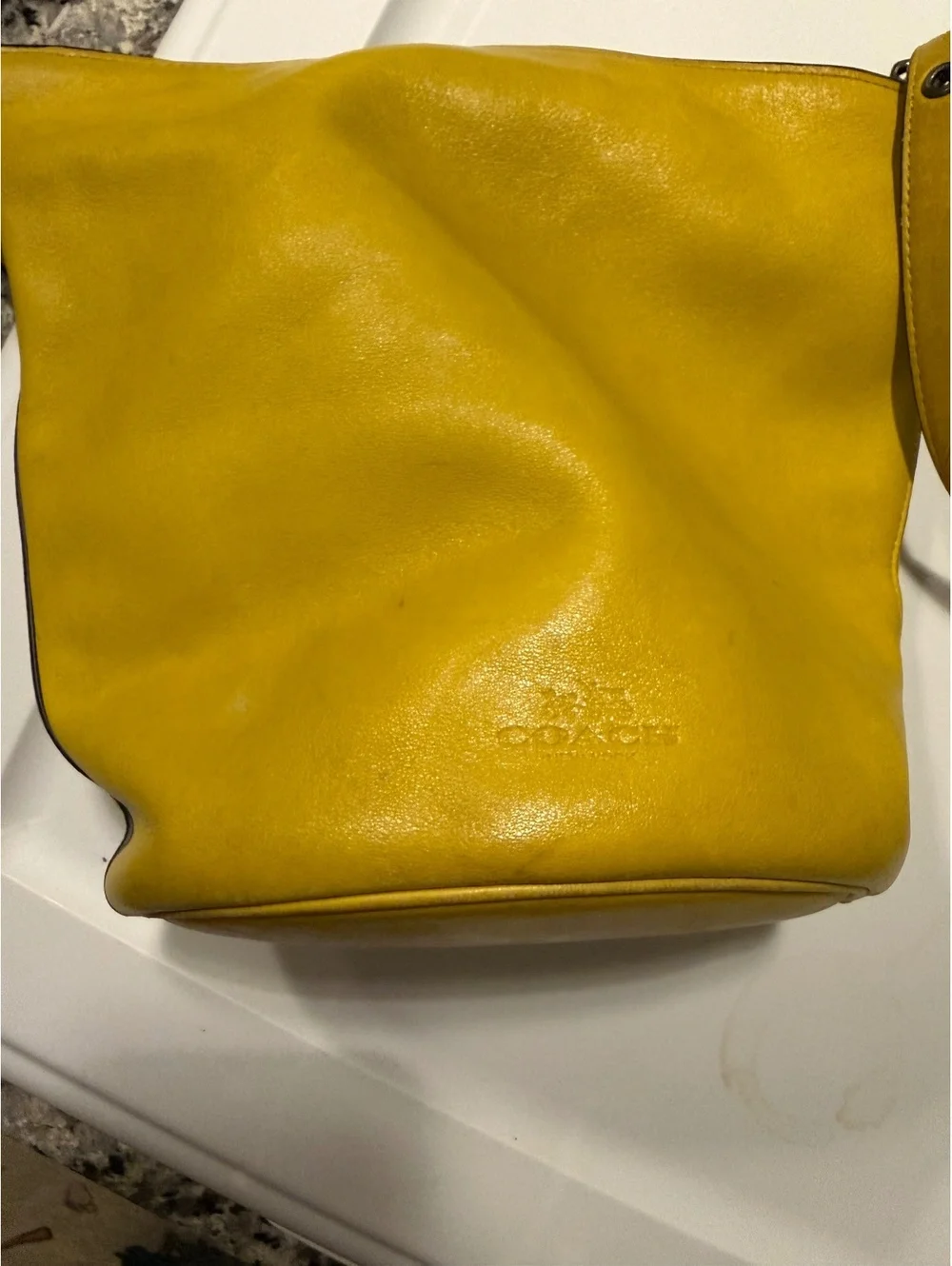 Coach Mustard Yellow Leather Crossbody Shoulder Bag D1481-32281
