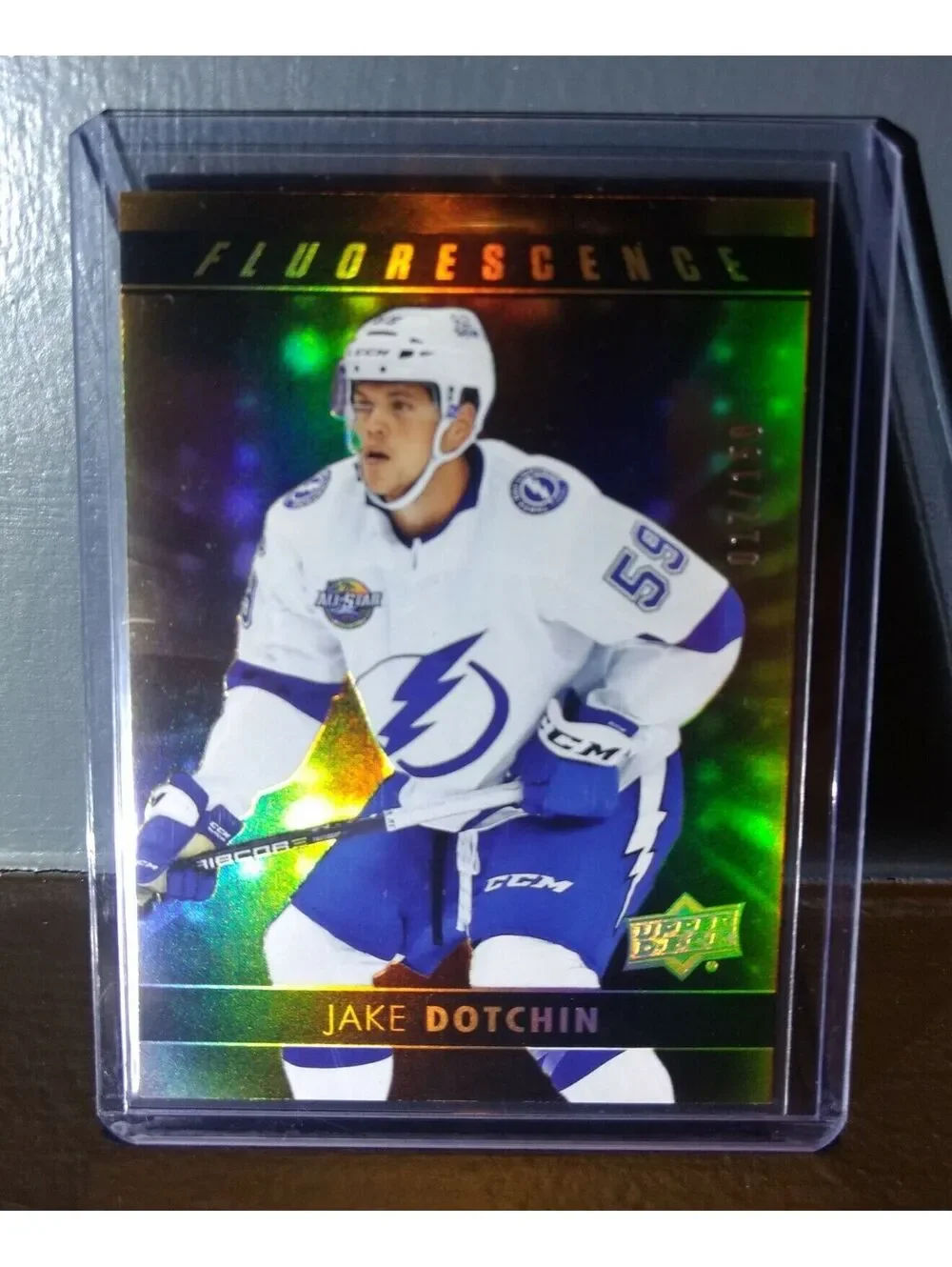 2017 Jake Dotchin Upper Deck Fluorescence #F-12 Hockey Card #/150