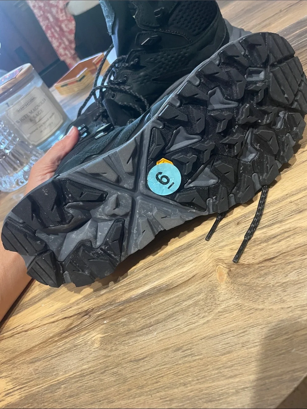 Hoka Black Anacapa Mid Hiking Boots
