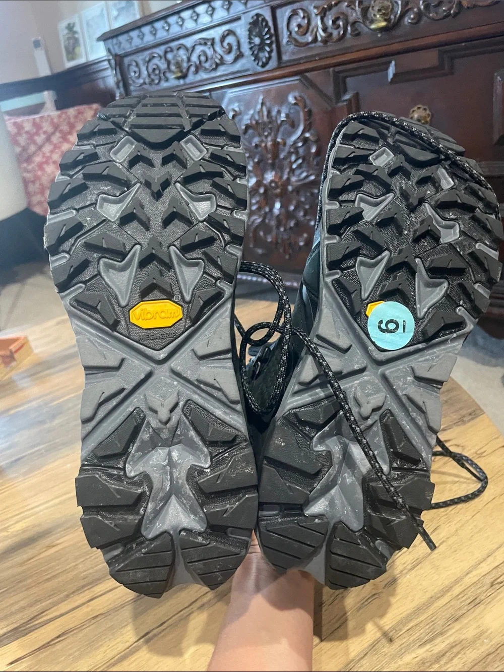 Hoka Black Anacapa Mid Hiking Boots