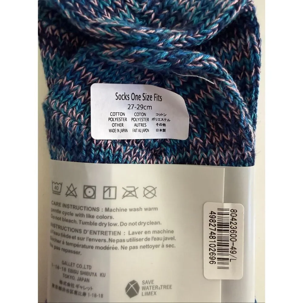 Anonymous ISM Socks Crew Made in Japan Cashmere Blend One Size Fits Most