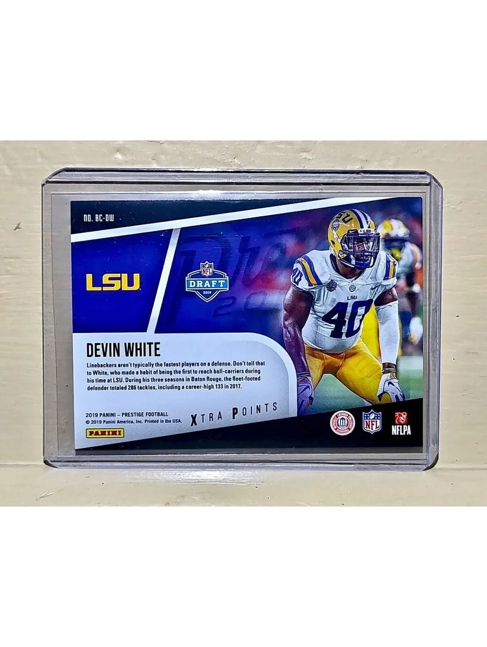 2019 Devin White Panini Prestige #BC-DW NFL Trading Card Tigers #265/299