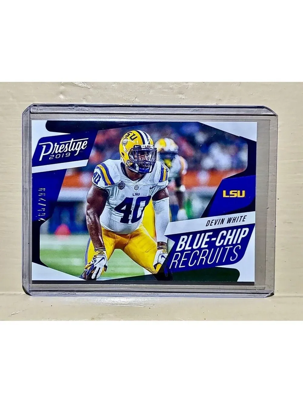 2019 Devin White Panini Prestige #BC-DW NFL Trading Card Tigers #265/299