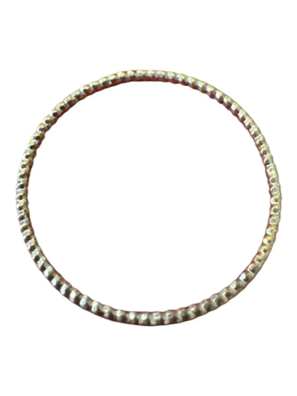 Gold & Silver-Toned Stackable Rings Set Two Pieces Twisted & Beaded Design Minim