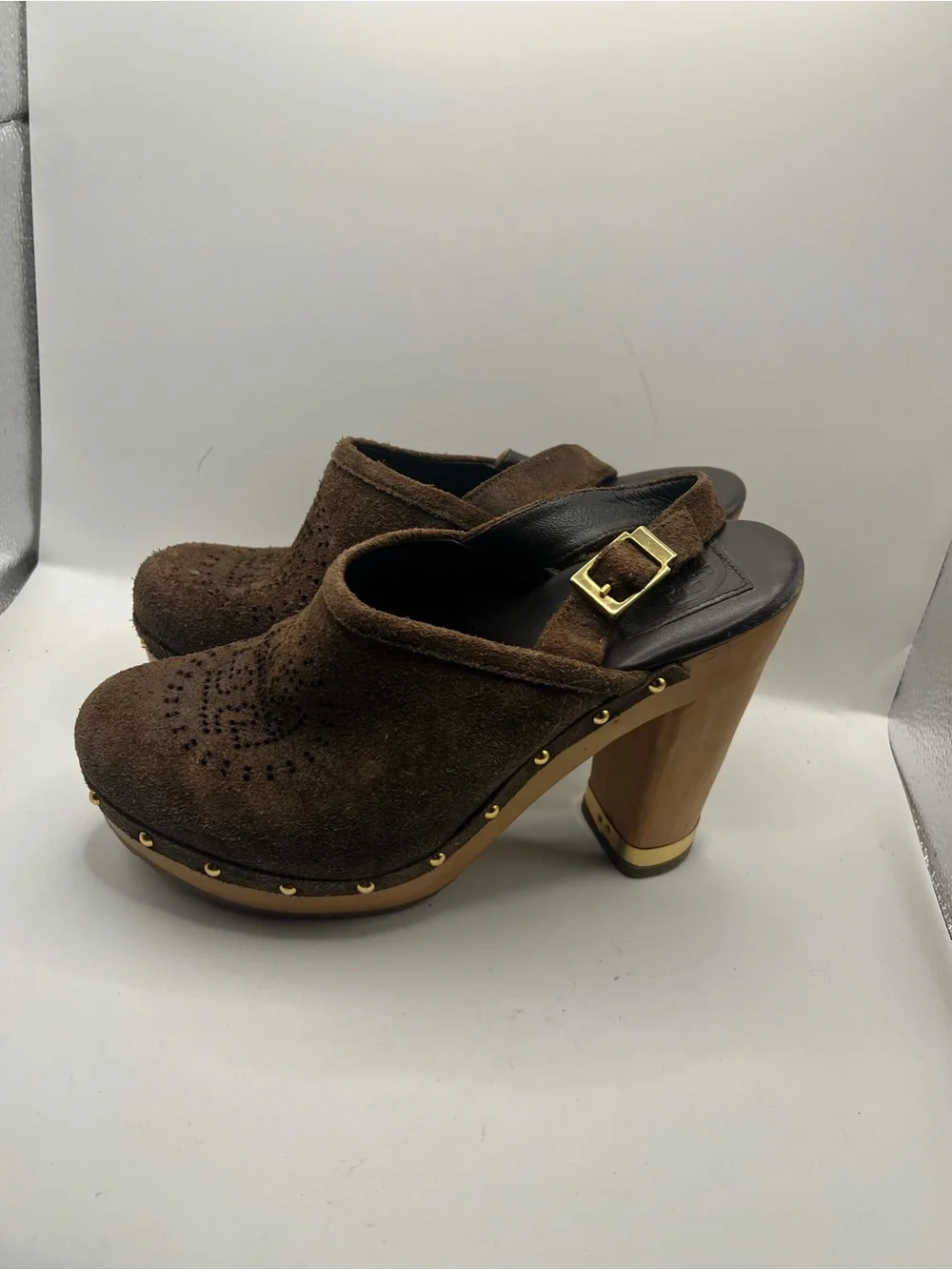 Tory Burch suede clogs