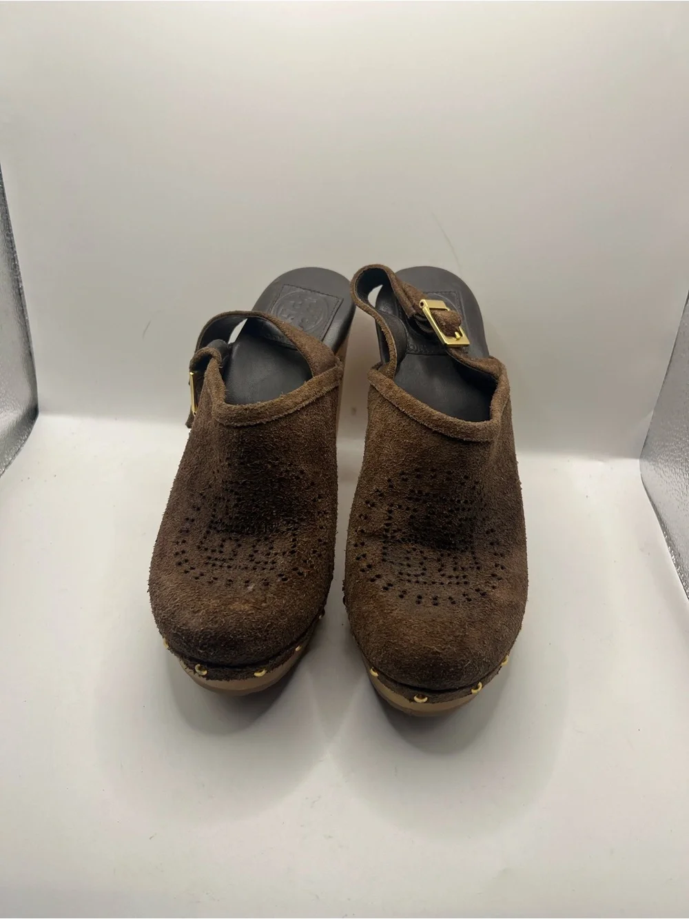 Tory Burch suede clogs