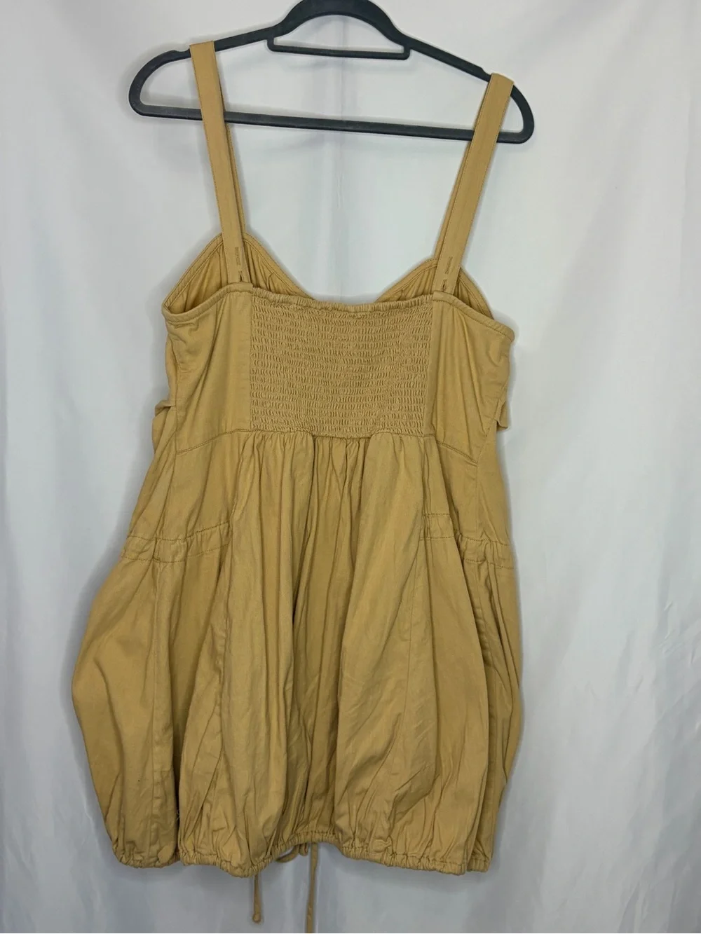 Free People Free Est Taste of Sunshine Drawstring Peplum Tunic in Tan Biscotti