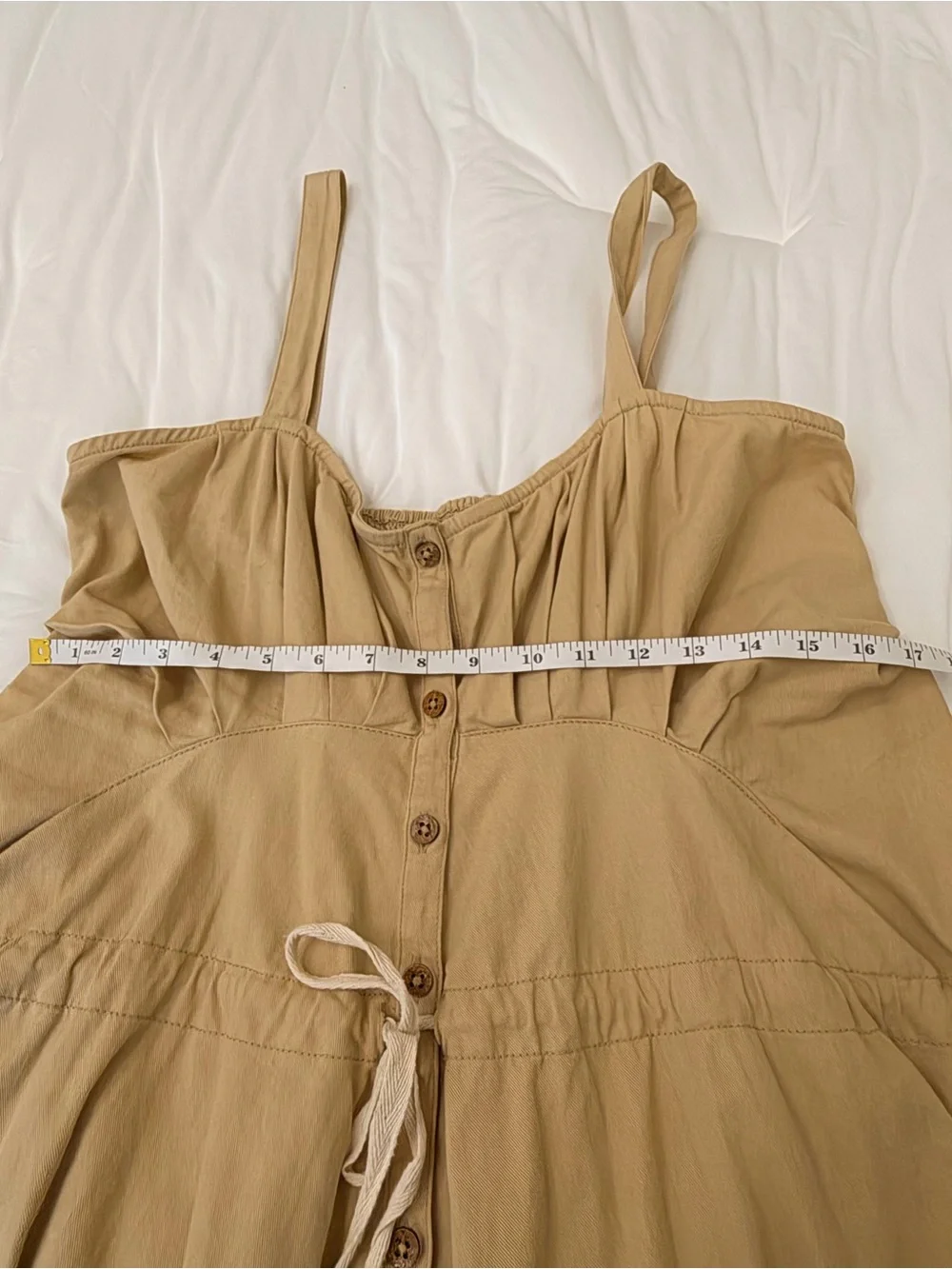 Free People Free Est Taste of Sunshine Drawstring Peplum Tunic in Tan Biscotti