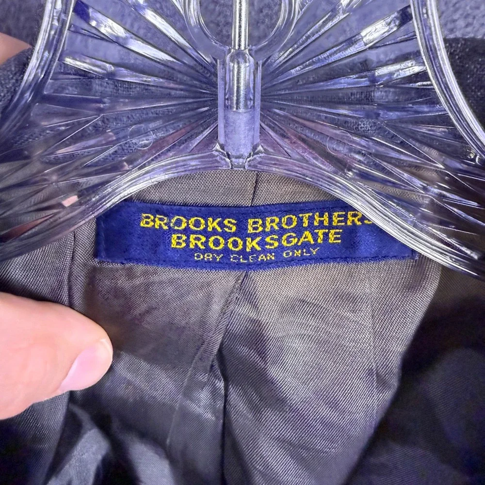 VTG Brooks Brothers Blazer Union Made in USA Brooksgate Mens 39? Gray Sport Coat