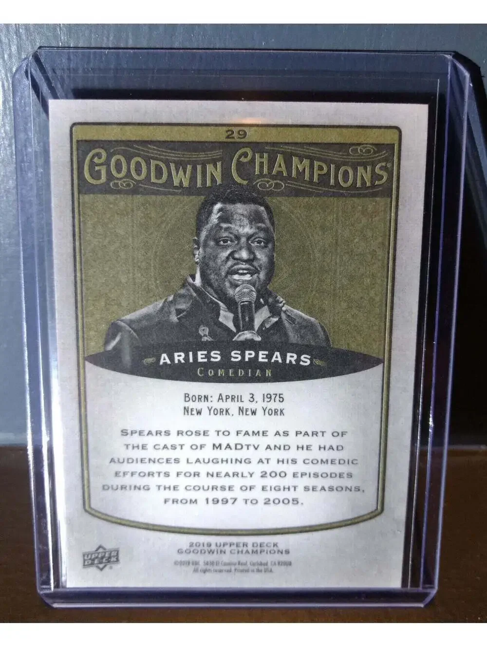 2019 Upper Deck Goodwin Champions Aries Spears #29 Comedian Trading Card