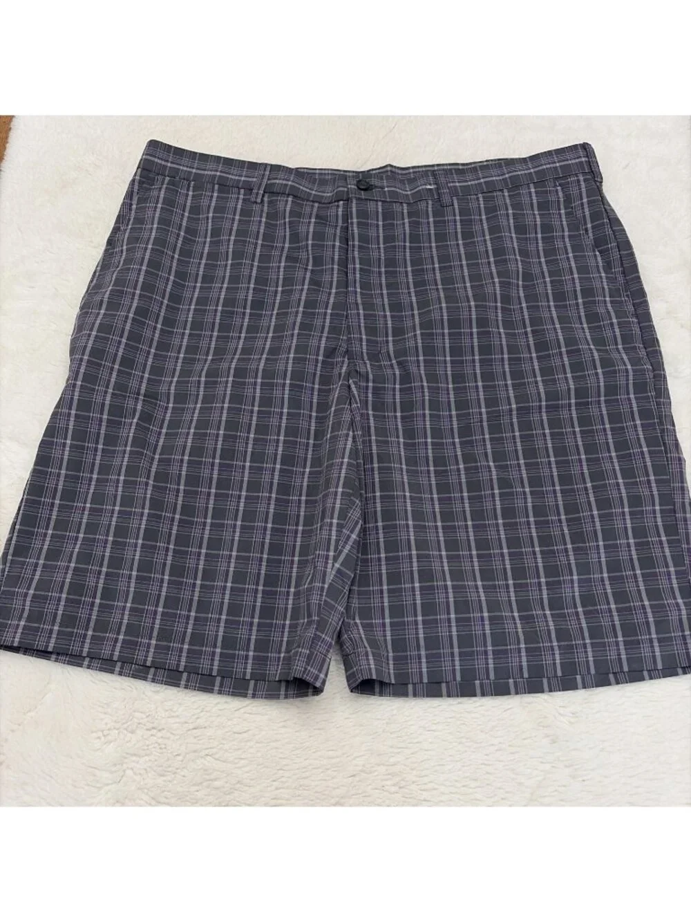 Ben Hogan Performance Golf Shorts NWT  40W Gray Purple Plaid
