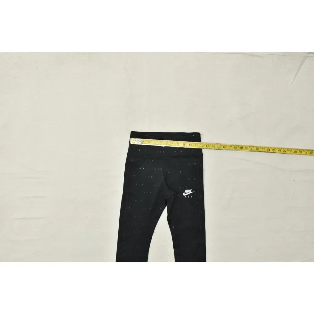 Nike Air Dri-FIT Women's Running Leggings Size Small Black All Over Print 7/8