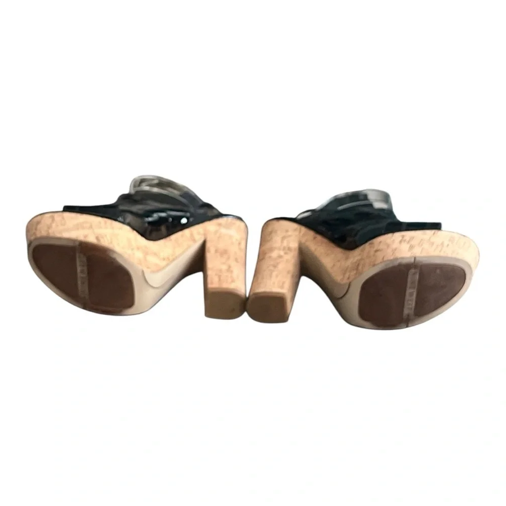 Nine West Black and Tan Platform Heels Size 10 NWOT