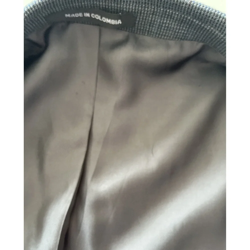 Lauren‎ Ralph Lauren Men's Size 50L Suit Jacket Pure New Wool Gray Blue Knit