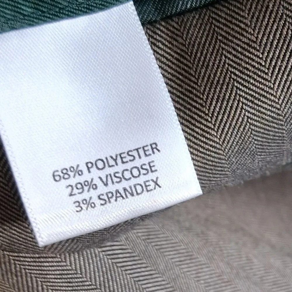 Murano Blazer L Slim Fit Tan Herringbone Unstructured Patch Pocket Double Vent