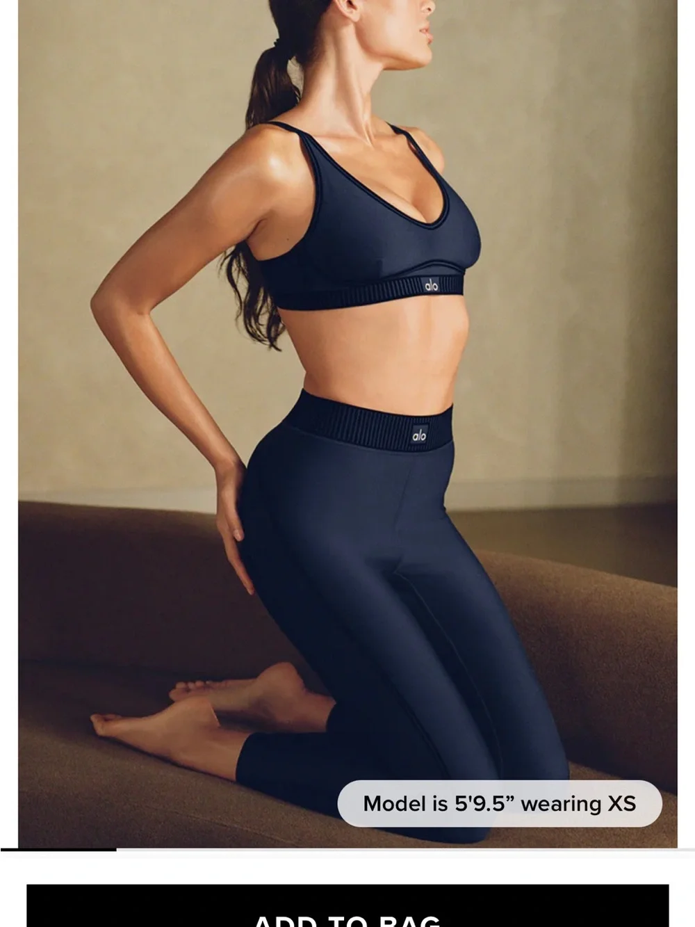 ALO Yoga Navy High-Rise Performance Leggings