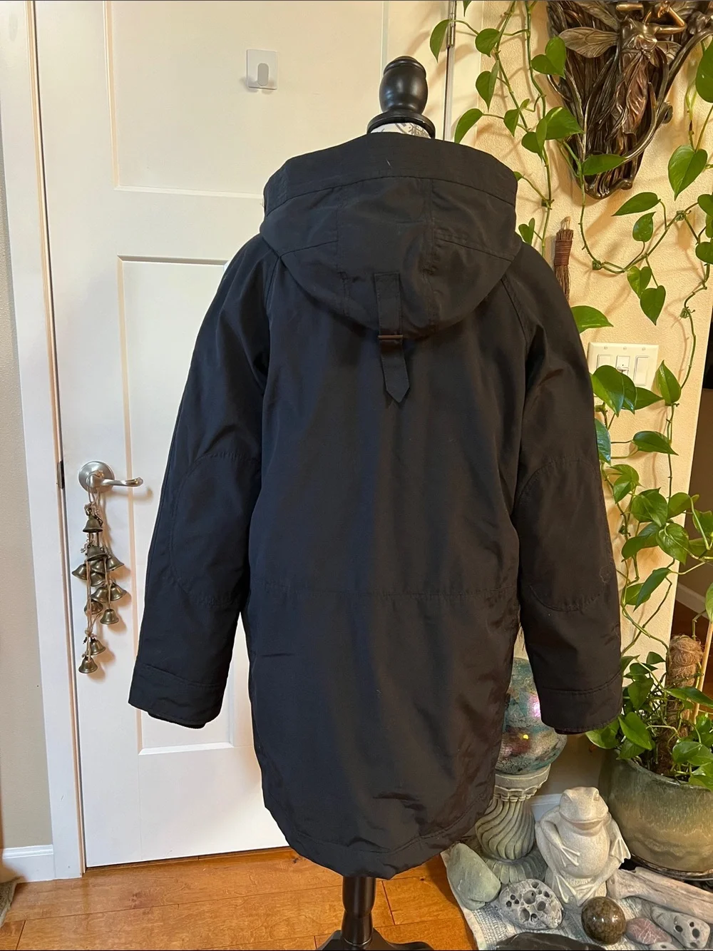 GAP Black Hooded Puffer Coat