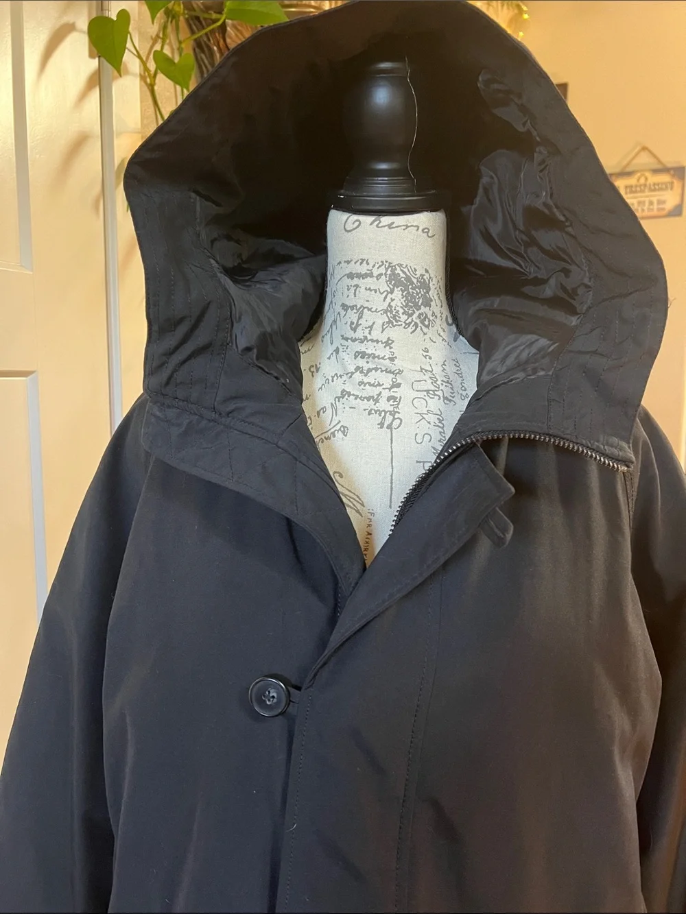 GAP Black Hooded Puffer Coat