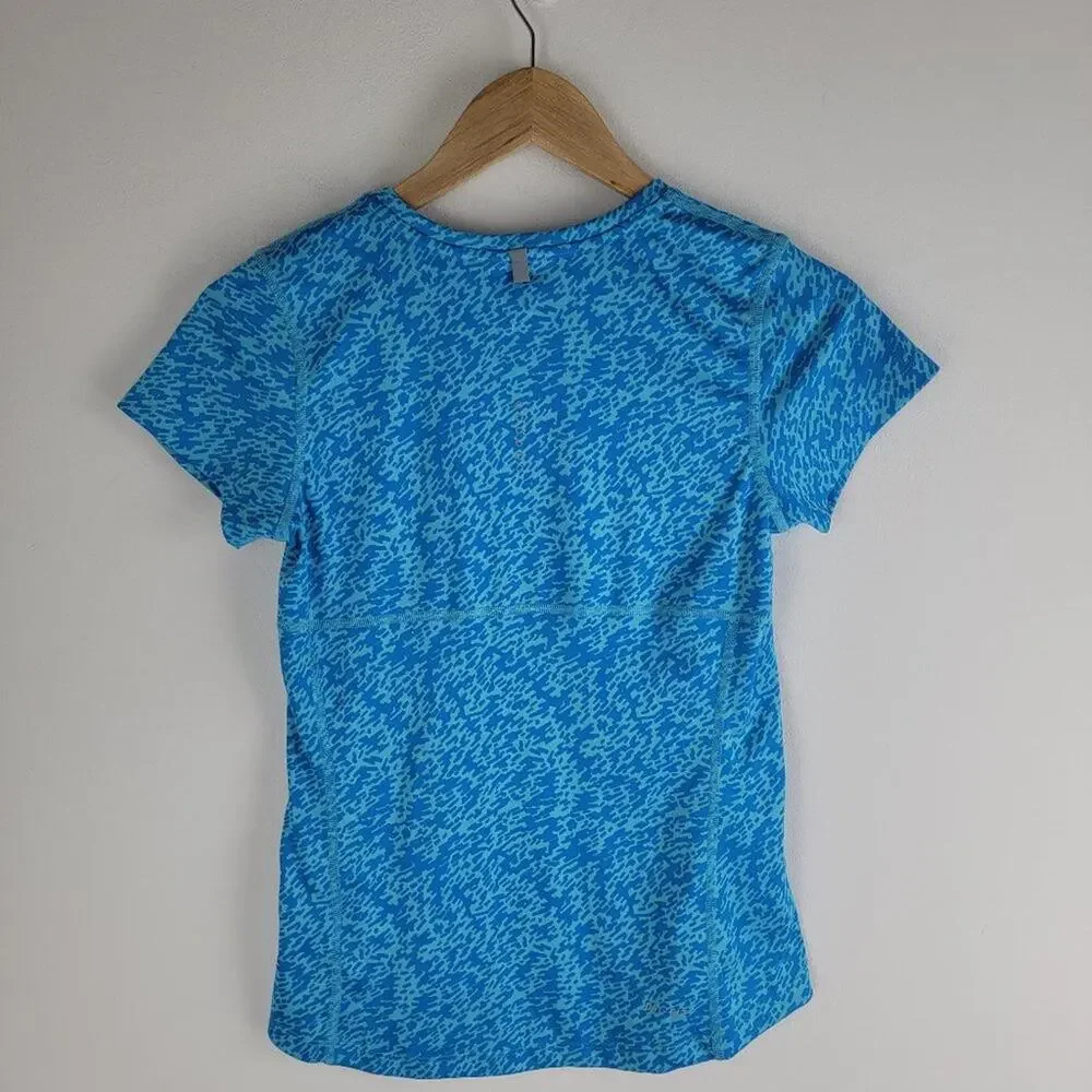 Nike Running Active Shirt Short Sleeve Blue Sports Yoga Size XS