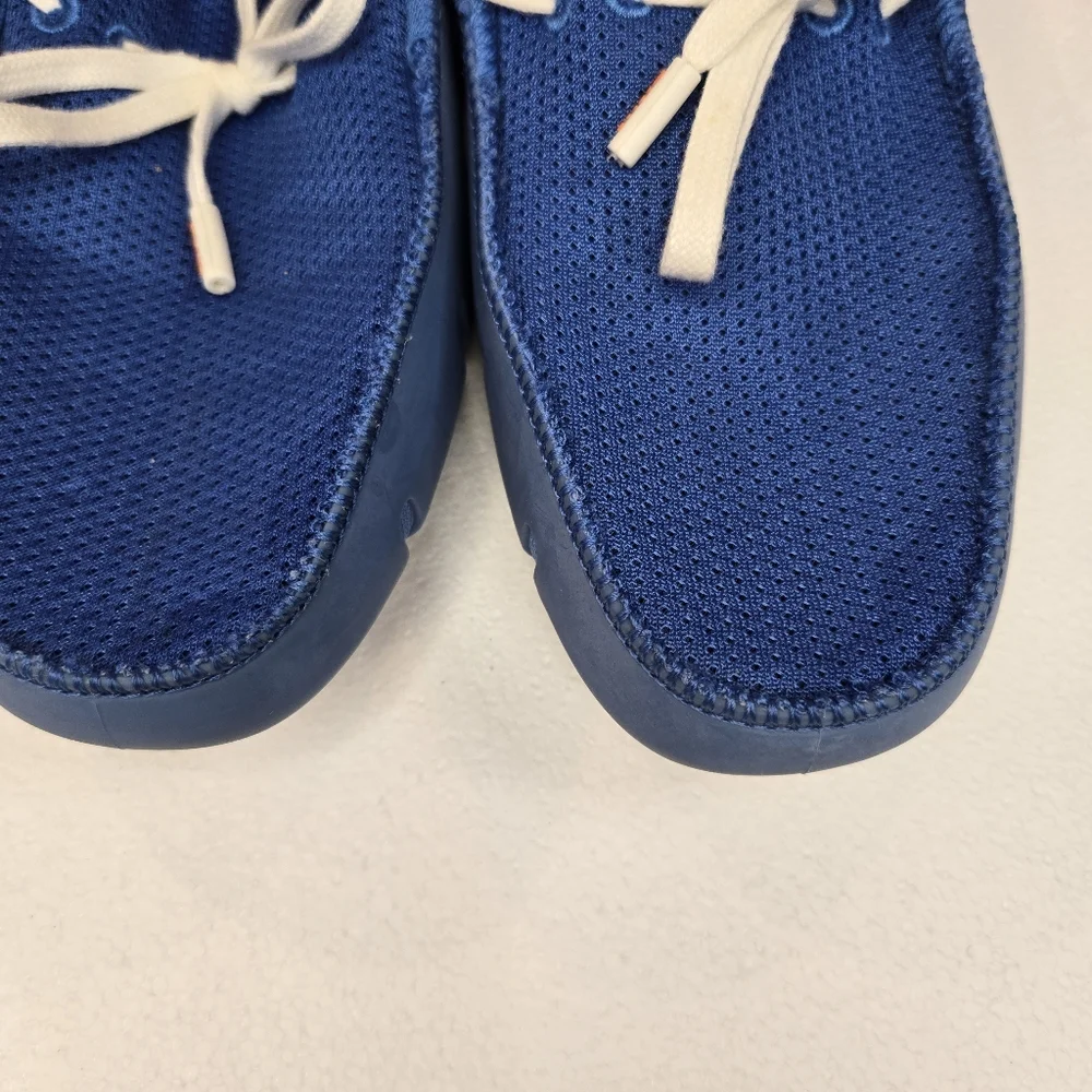 Swims Braided Lace Loafer‎ Men's Size 7 Blue Boat Shoes Water Shoes Slip-On