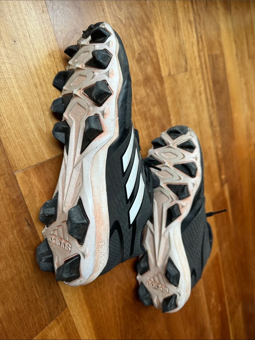 adidas Black and White Soccer / Baseball Cleats
